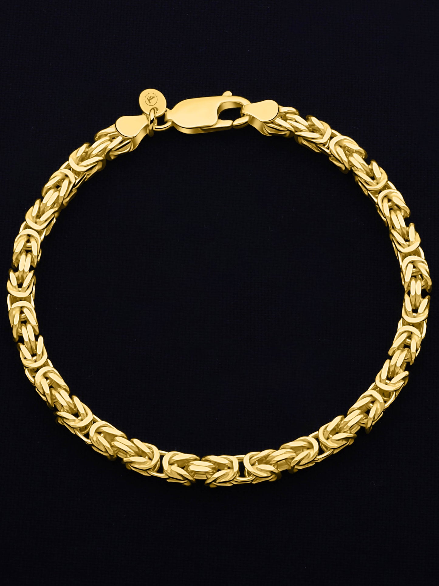 Königsarmband 3,8mm 585er Vergoldet