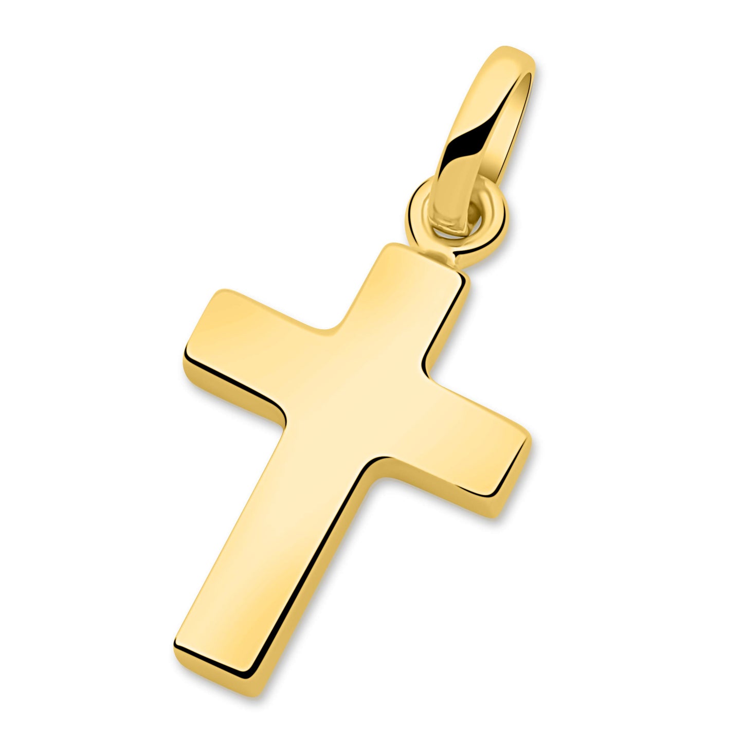 Kreuz Anhänger Klein 585er Vergoldet