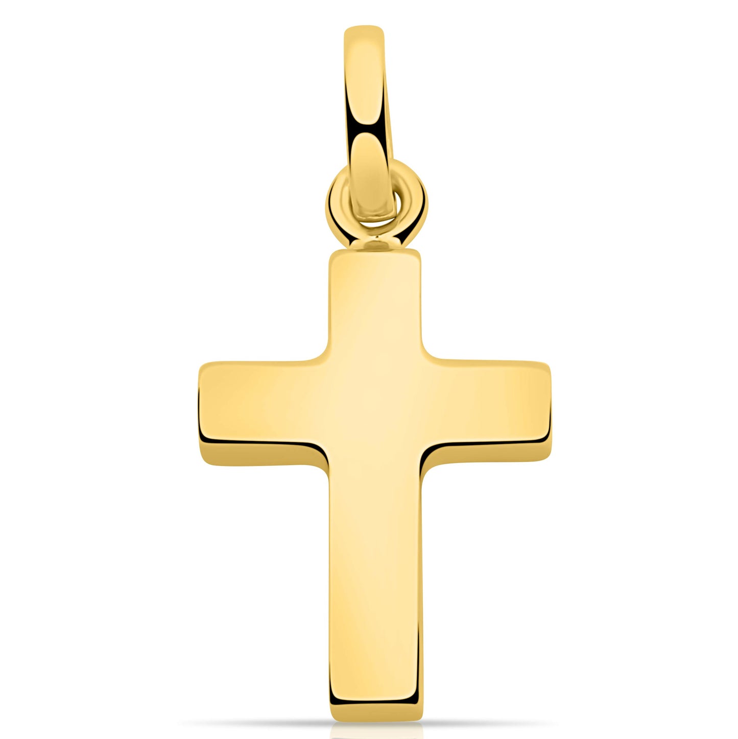 Kreuz Anhänger Klein 585er Vergoldet