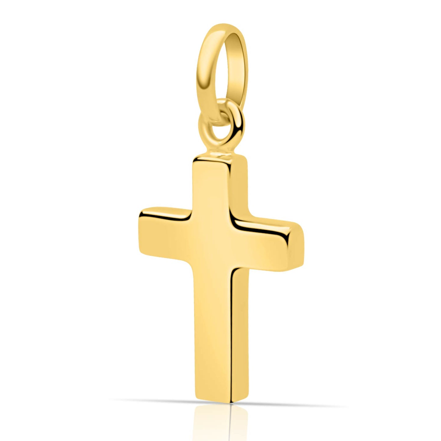 Kreuz Anhänger Klein 585er Vergoldet