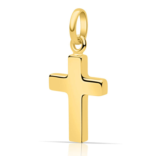 Kreuz Anhänger Klein 585er Vergoldet
