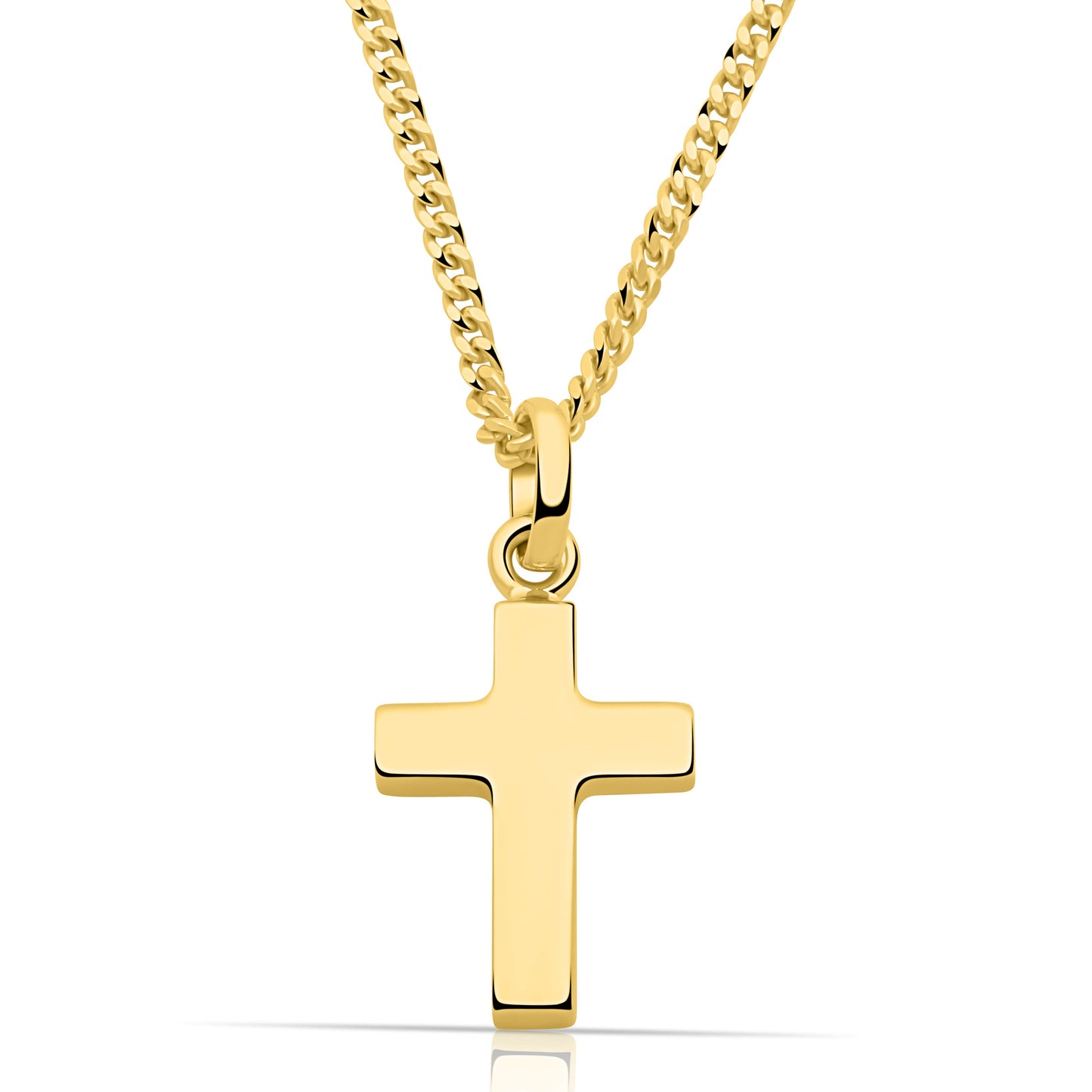 Kreuz Anhänger Klein 585er Vergoldet