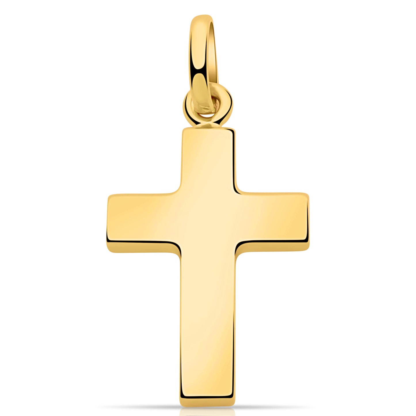 Kreuz Anhänger Mittel 585er Vergoldet