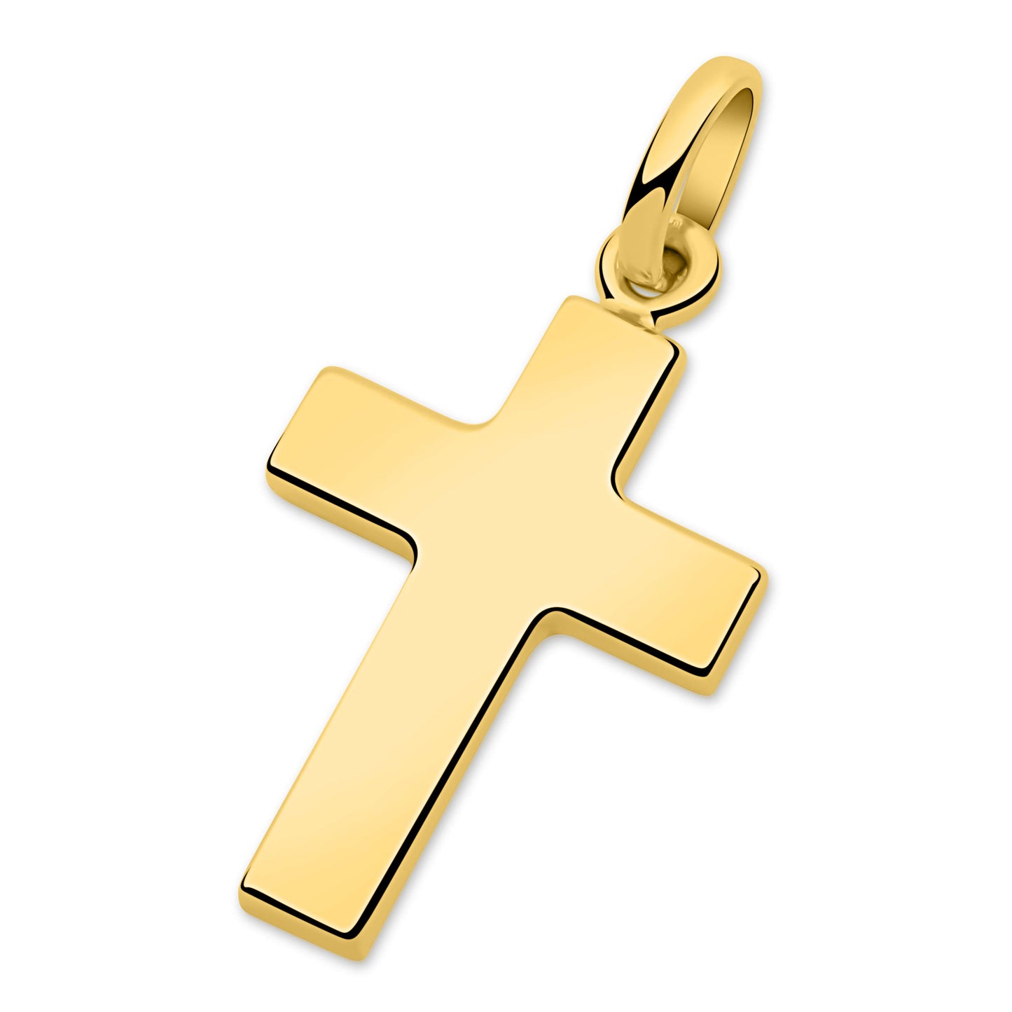 Kreuz Anhänger Mittel 585er Vergoldet