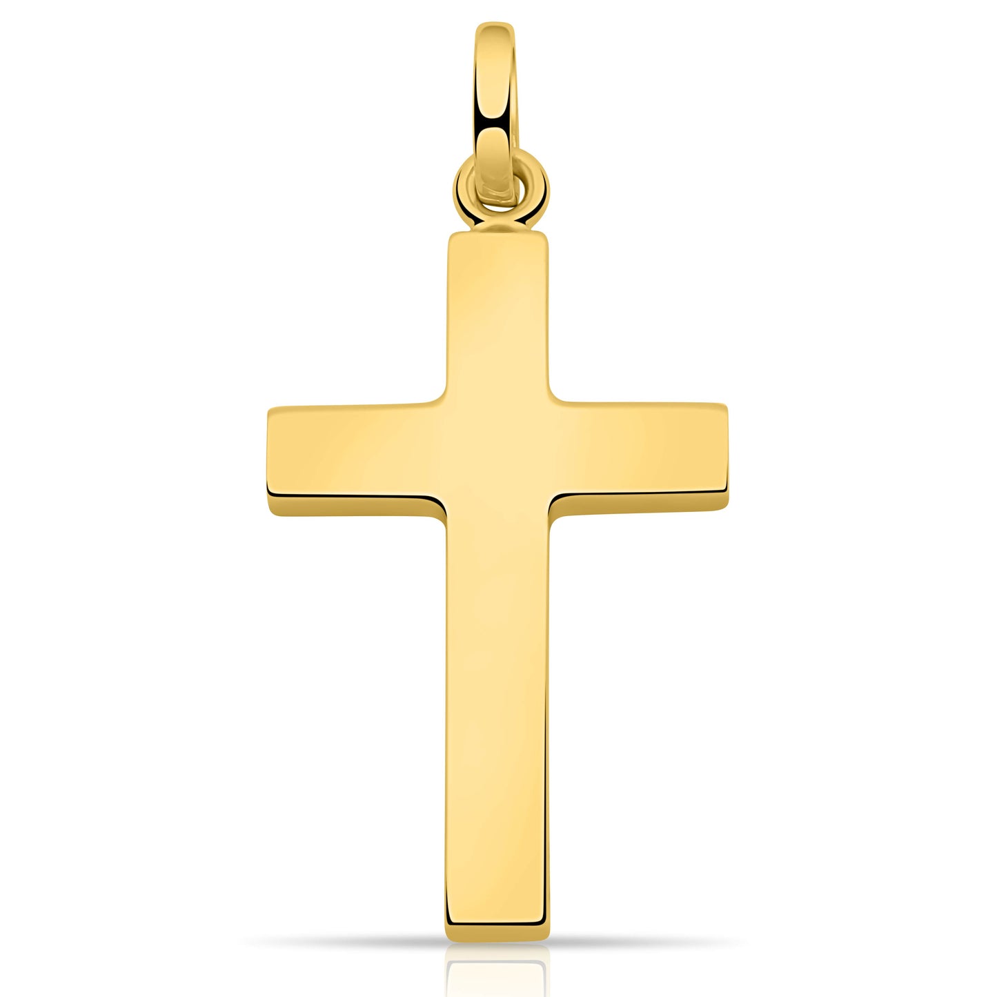 Kreuz Anhänger Groß 585er Vergoldet