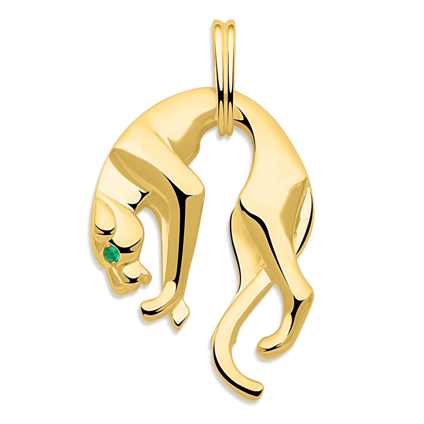 Pantheranhänger Groß 585er Vergoldet