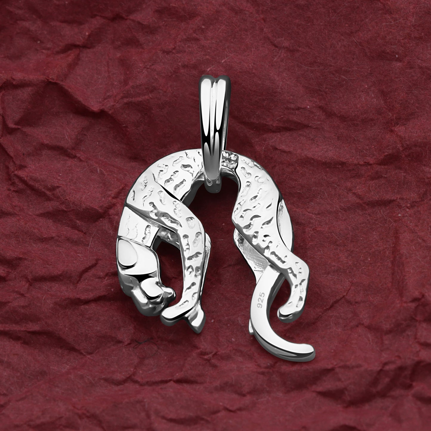 Lager Panther Anhänger Klein 925er Sterling Silber Massiv