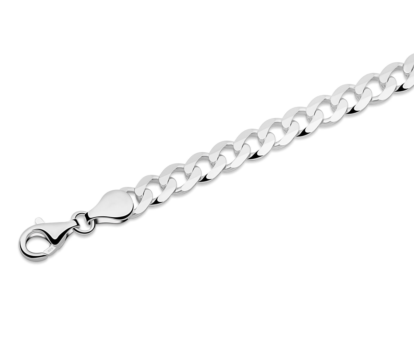 Gravurarmband Plattenarmband mit seitlichem Schlitzornament 925er Sterling Silber Massiv