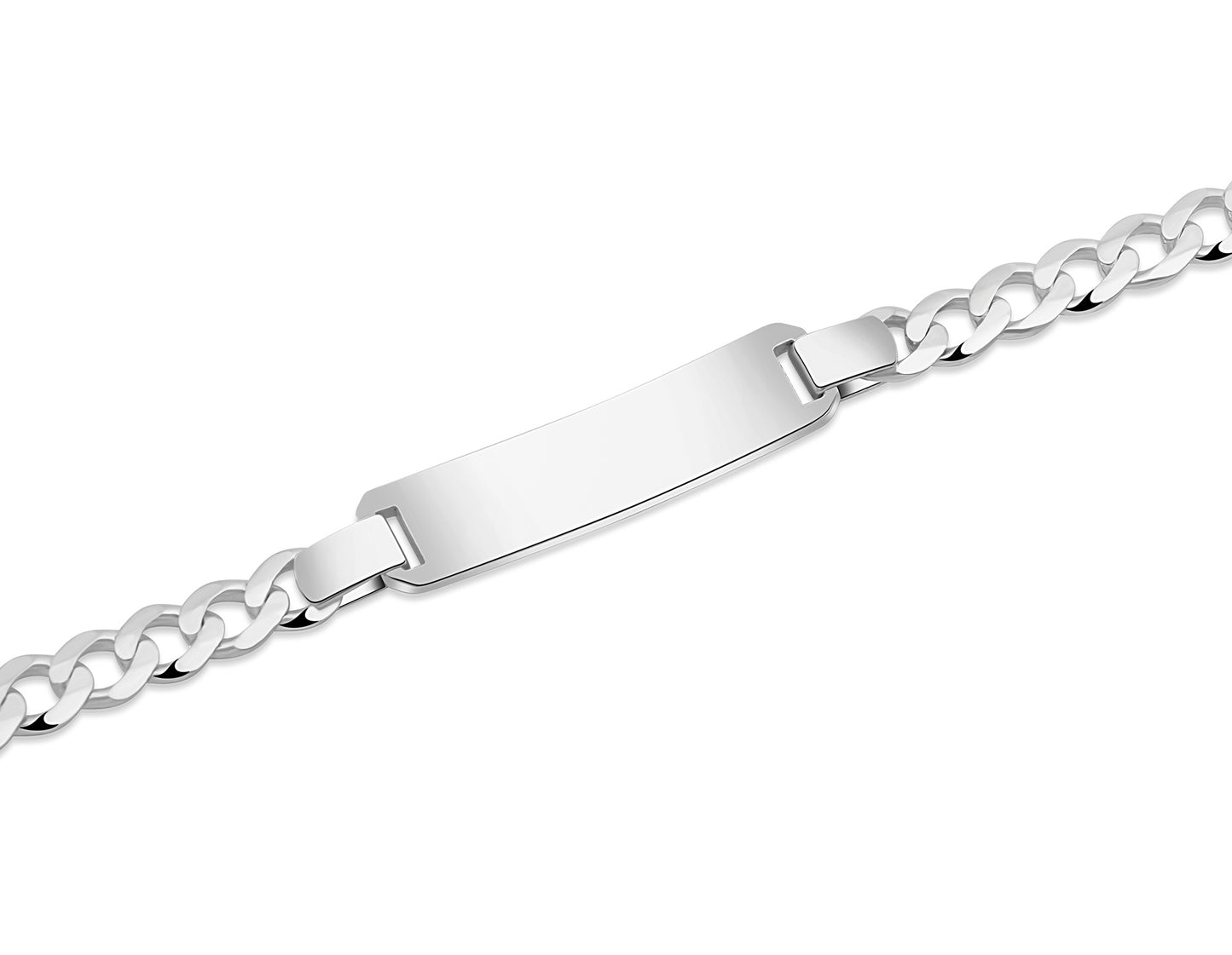 Gravurarmband Platten-Panzerarmband 925er Sterling Silber Massiv