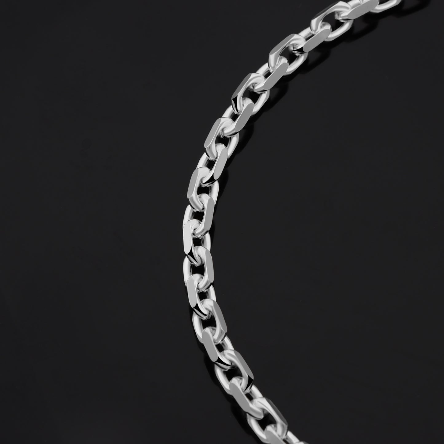 Ankerkette 4 mm 925er Sterling Silber Massiv