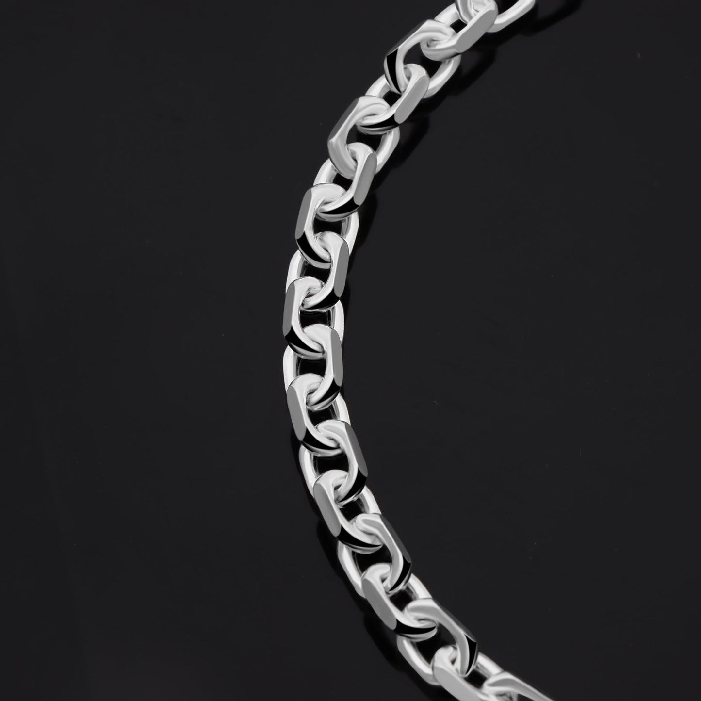 Ankerkette 5,5 mm 925er Sterling Silber Massiv