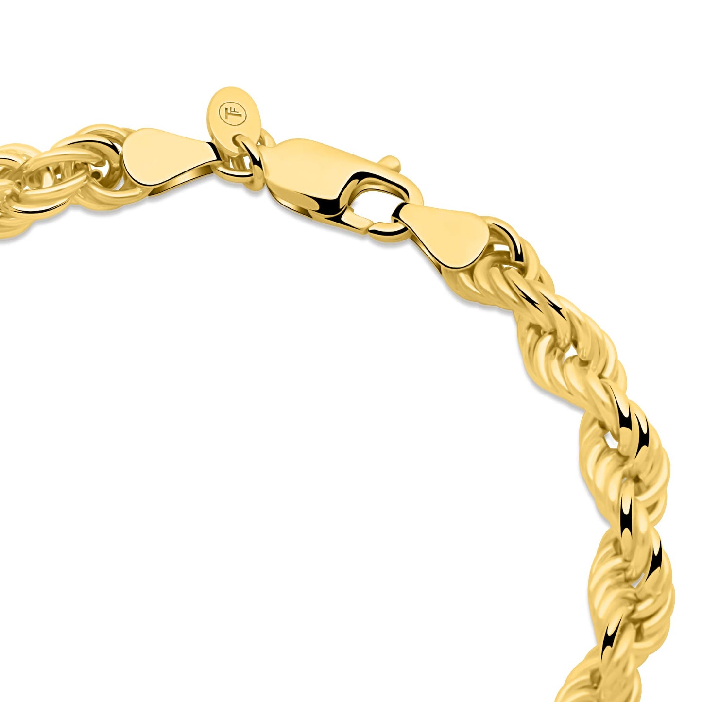 Kordelarmband 6 mm Echt 585er Vergoldet 14 Karat  Massiv