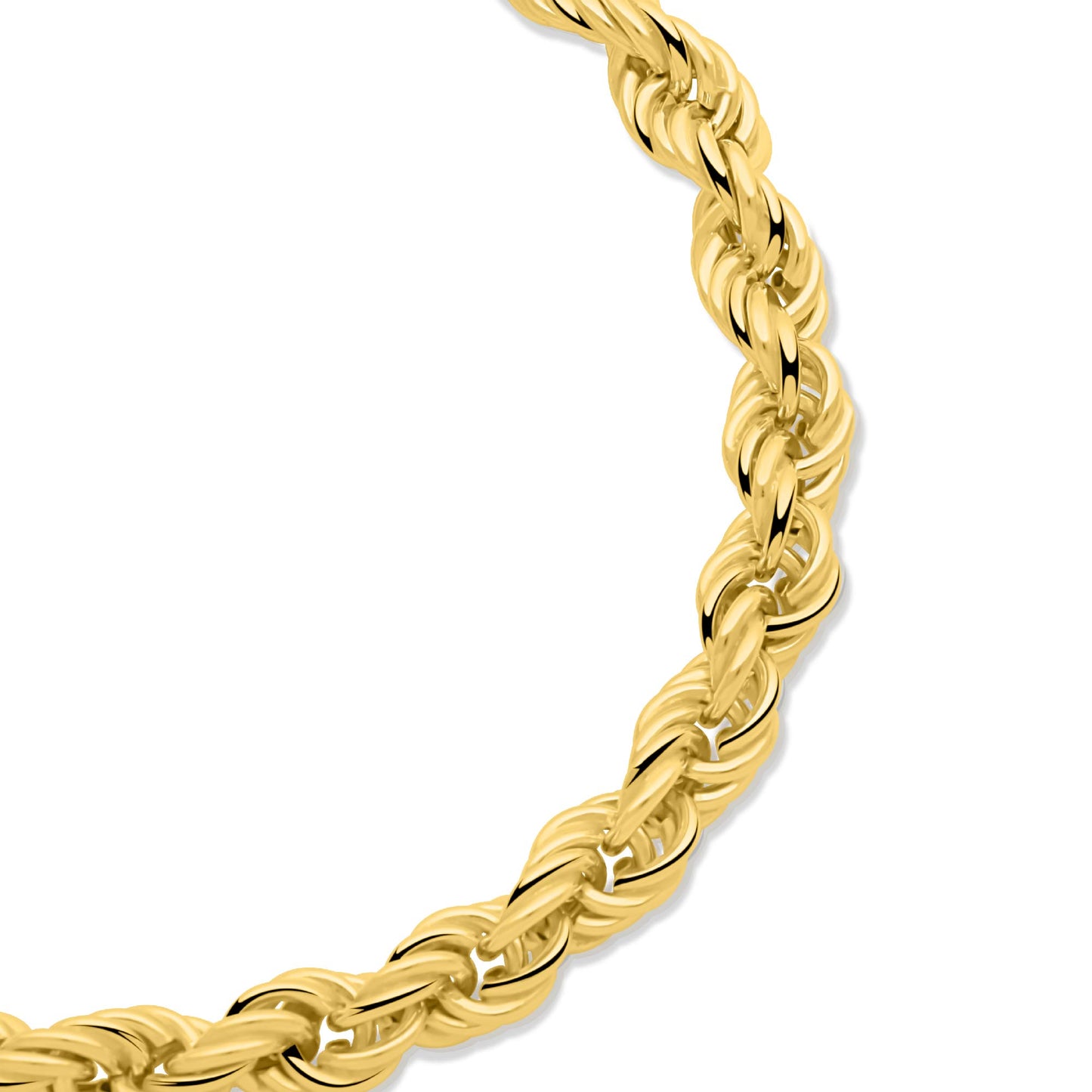 Kordelarmband 6 mm Echt 585er Vergoldet 14 Karat  Massiv