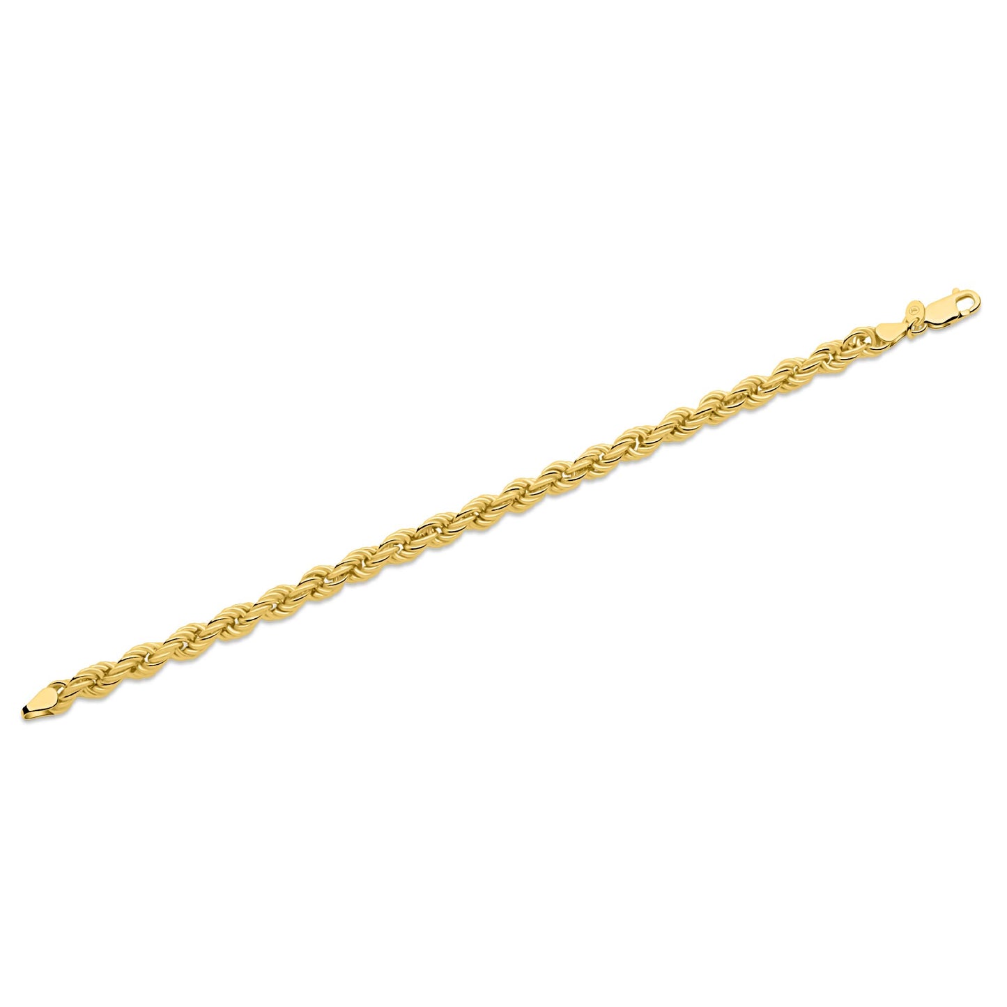 Kordelarmband 6 mm Echt 585er Vergoldet 14 Karat  Massiv