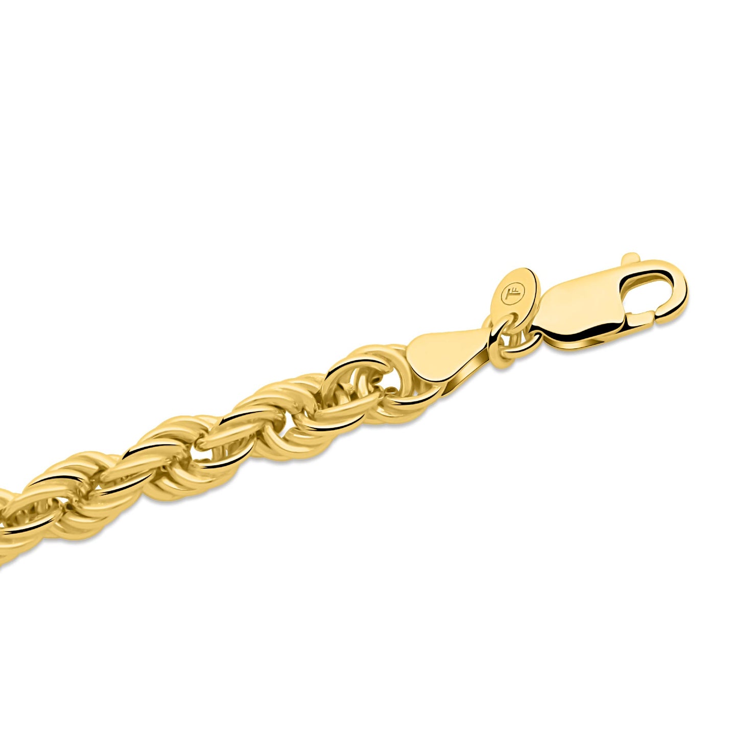 Kordelarmband 6 mm Echt 585er Vergoldet 14 Karat  Massiv