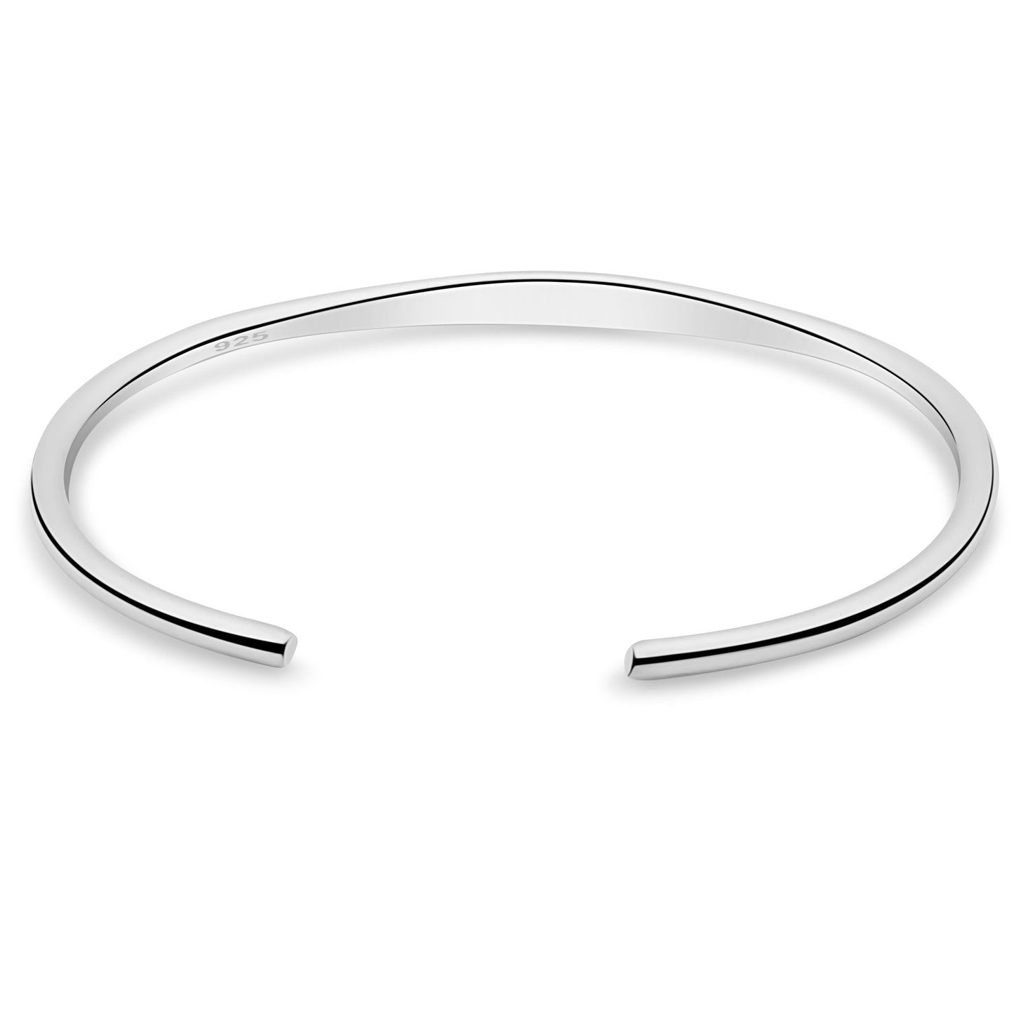 Armreif 3-4 mm Schlicht  925er Silber Massiv