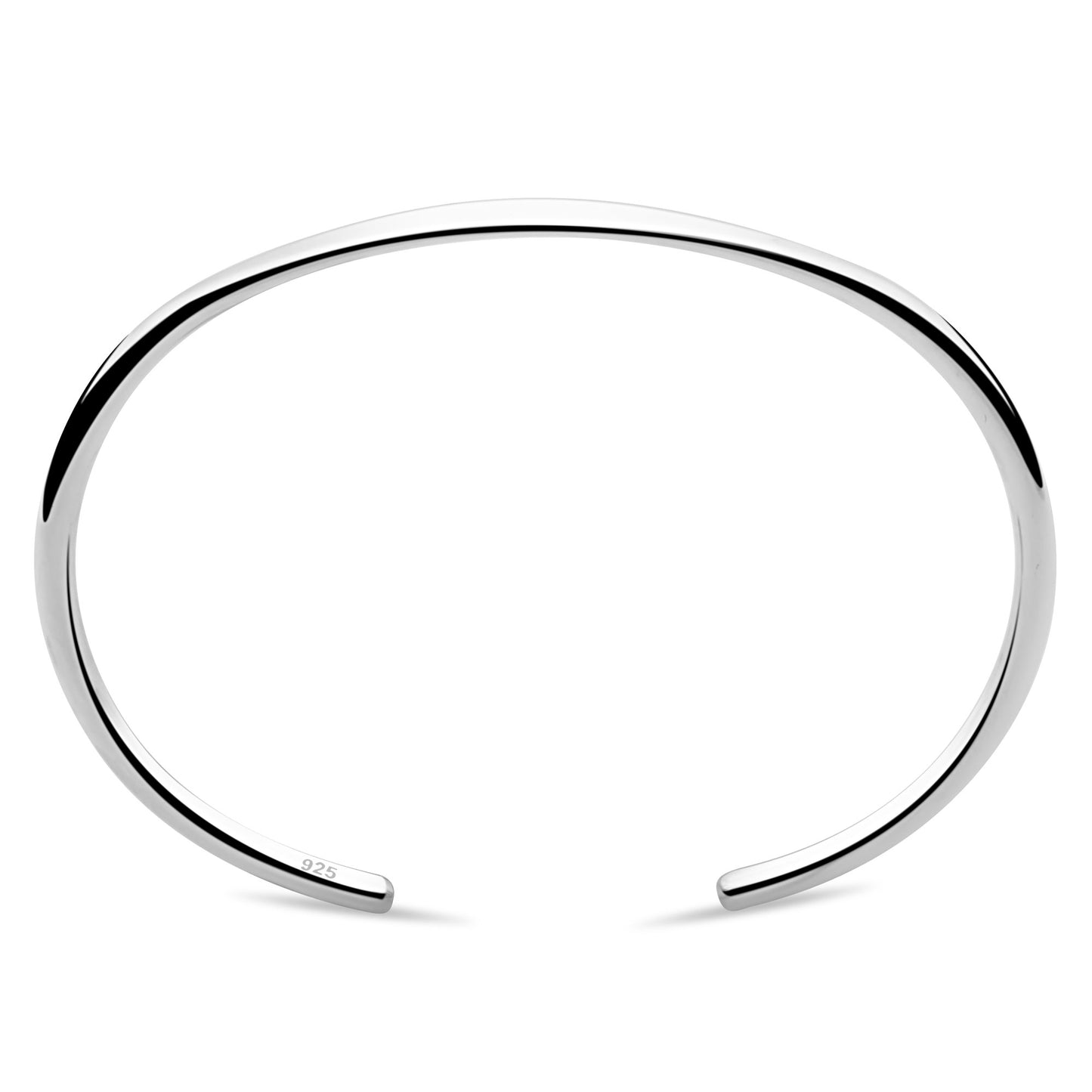 Armreif 3-4 mm Schlicht  925er Silber Massiv