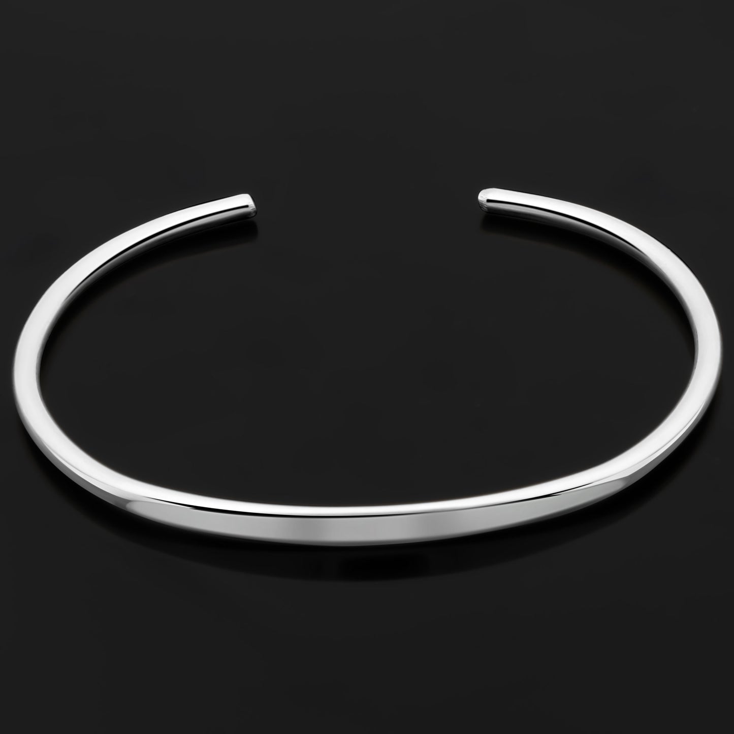 Armreif 3-4 mm Schlicht  925er Silber Massiv