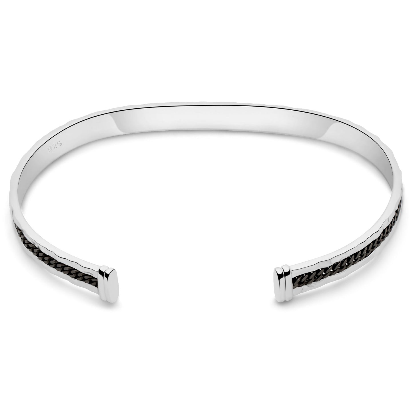 Armreif  925er Silber Schwarz