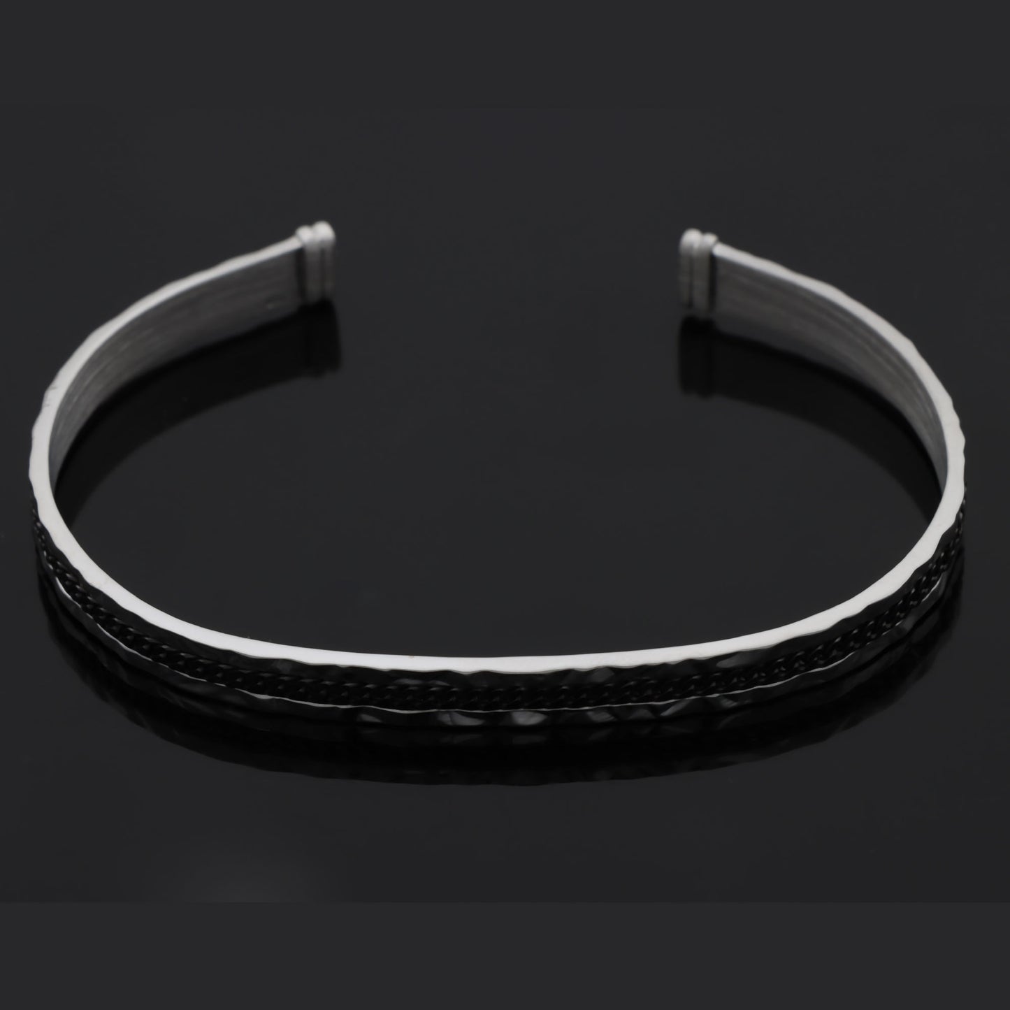 Armreif  925er Silber Schwarz