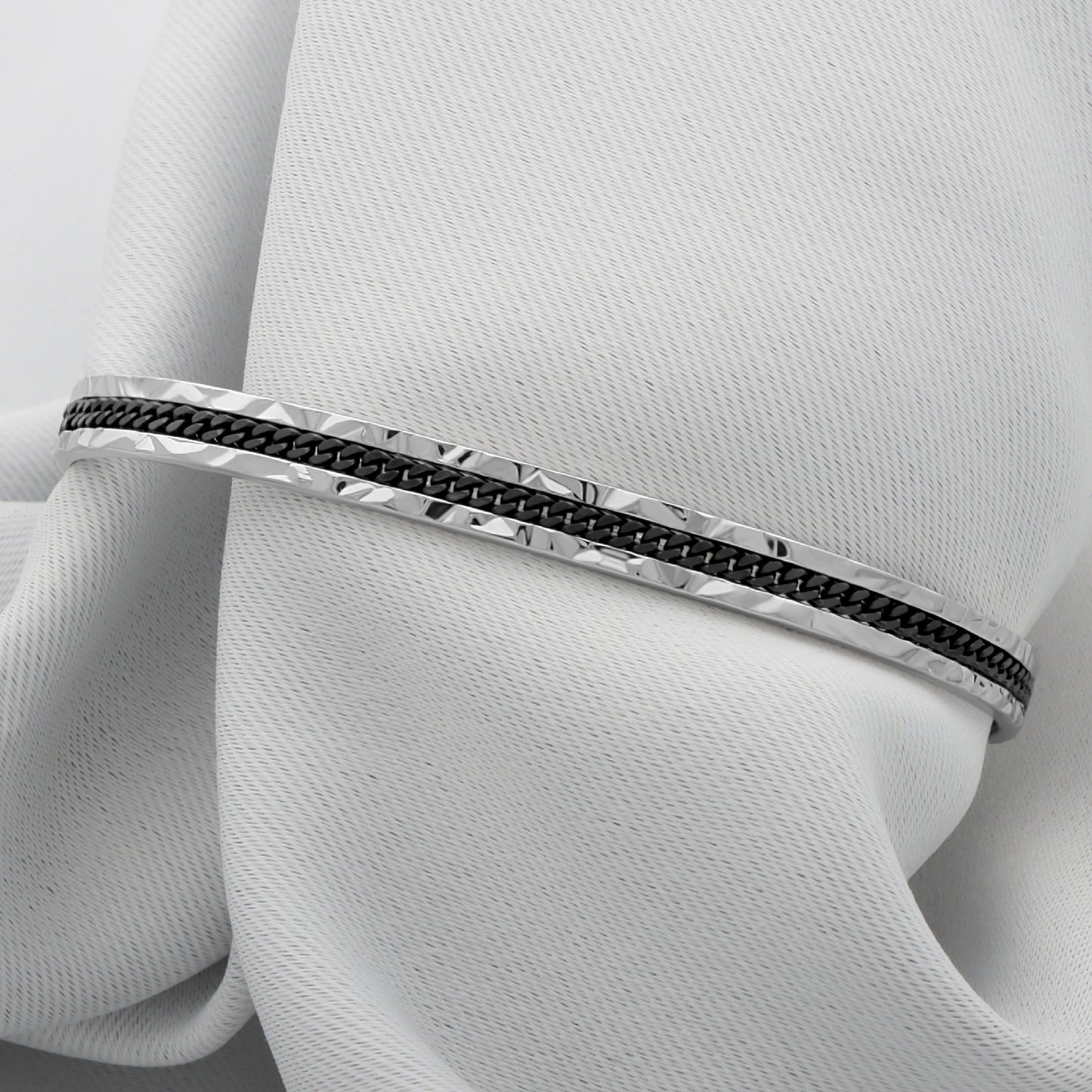 Armreif  925er Silber Schwarz