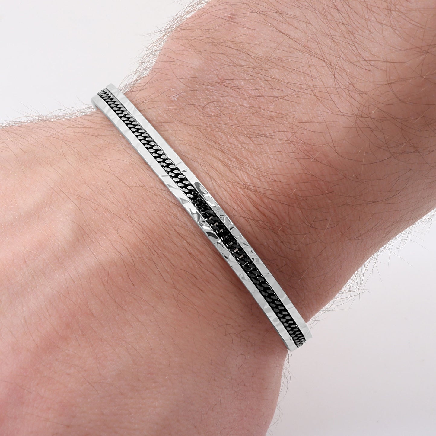 Armreif  925er Silber Schwarz