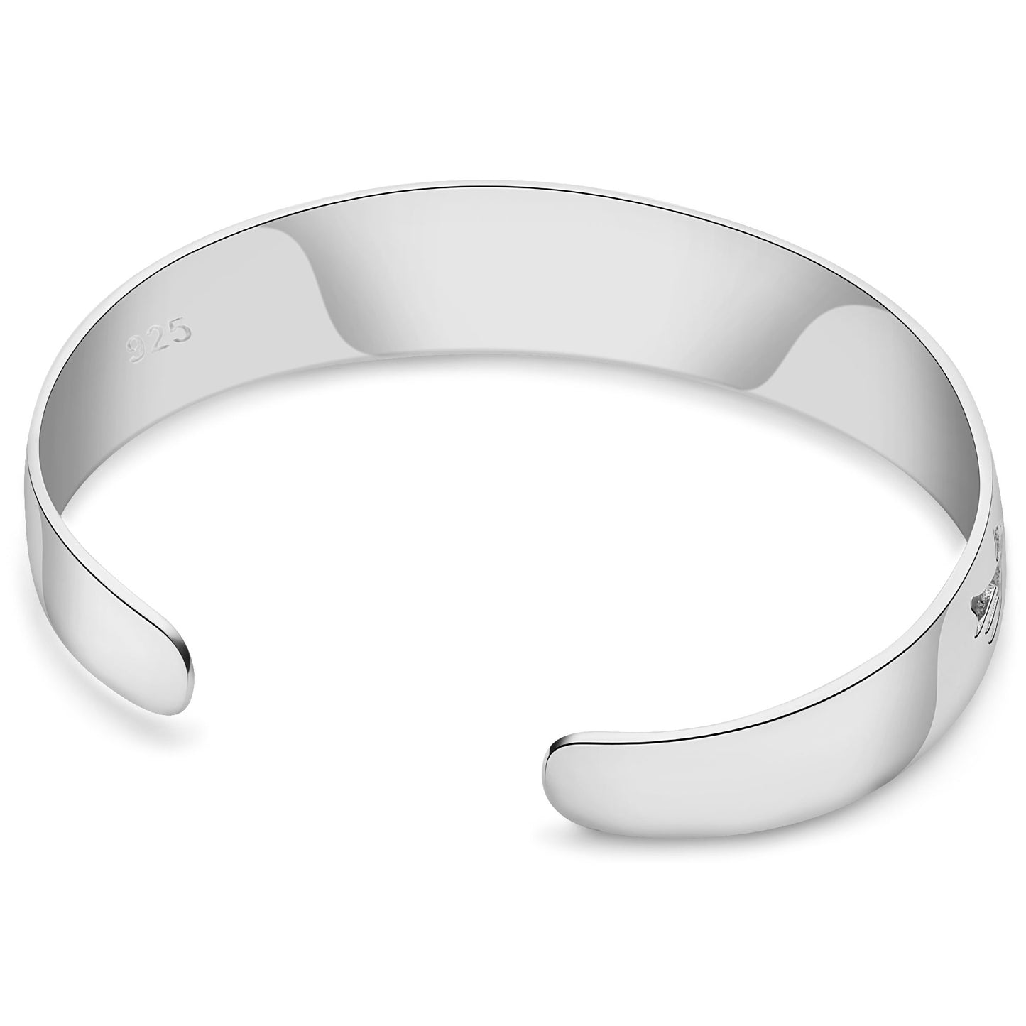 Armreif 15 mm Tribal Muster 925er Sterling Silber Massiv Poliert Oxidiert Damen Herren