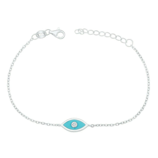 Blaue Auge Armband 925er Sterling Silber