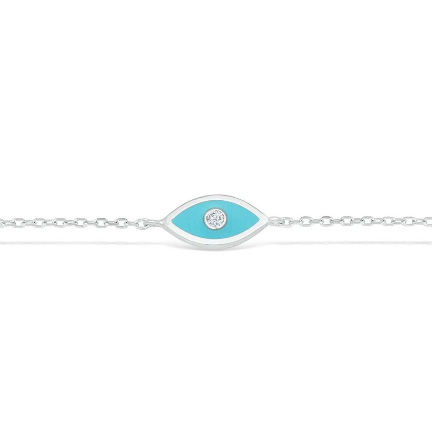 Blaue Auge Armband 925er Sterling Silber