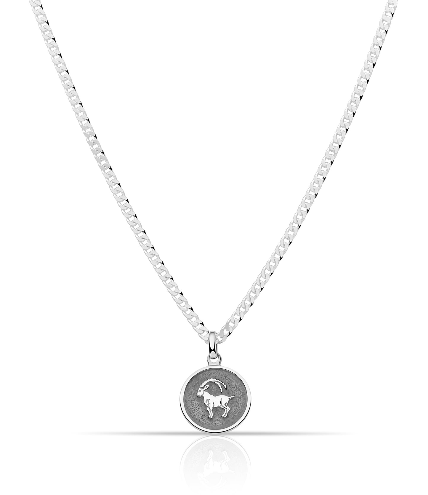 Sternzeichenanhänger Steinbock 925er Sterling Silber Massiv