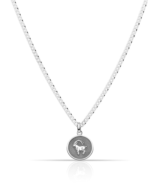 Sternzeichenanhänger Steinbock 925er Sterling Silber Massiv