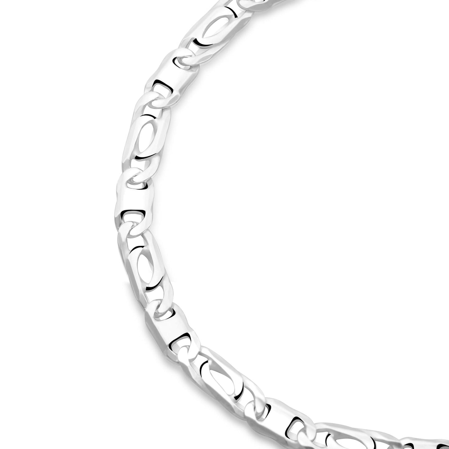 Griechisches Armband 4 mm 925er Sterling Silber Massiv