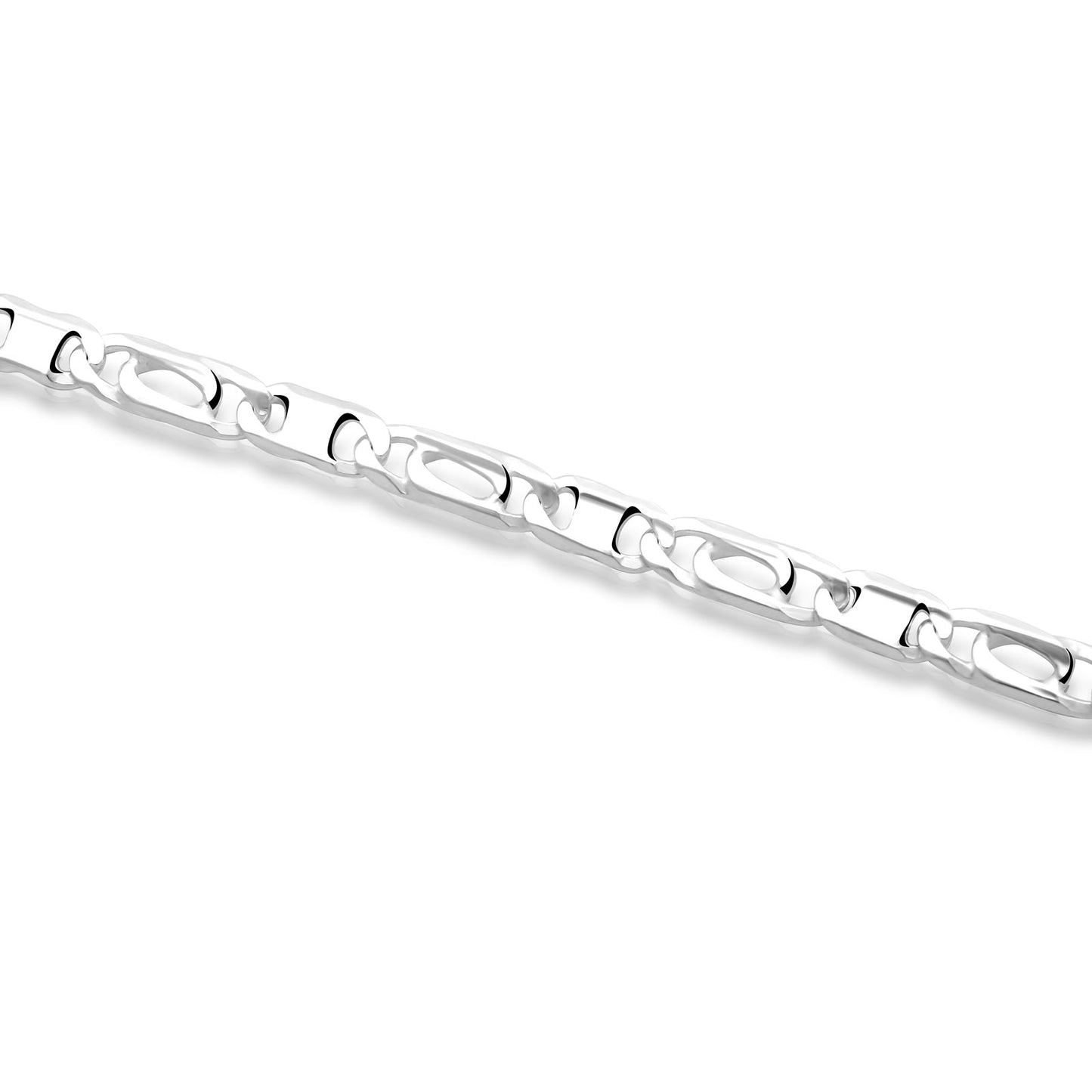 Griechisches Armband 4 mm 925er Sterling Silber Massiv