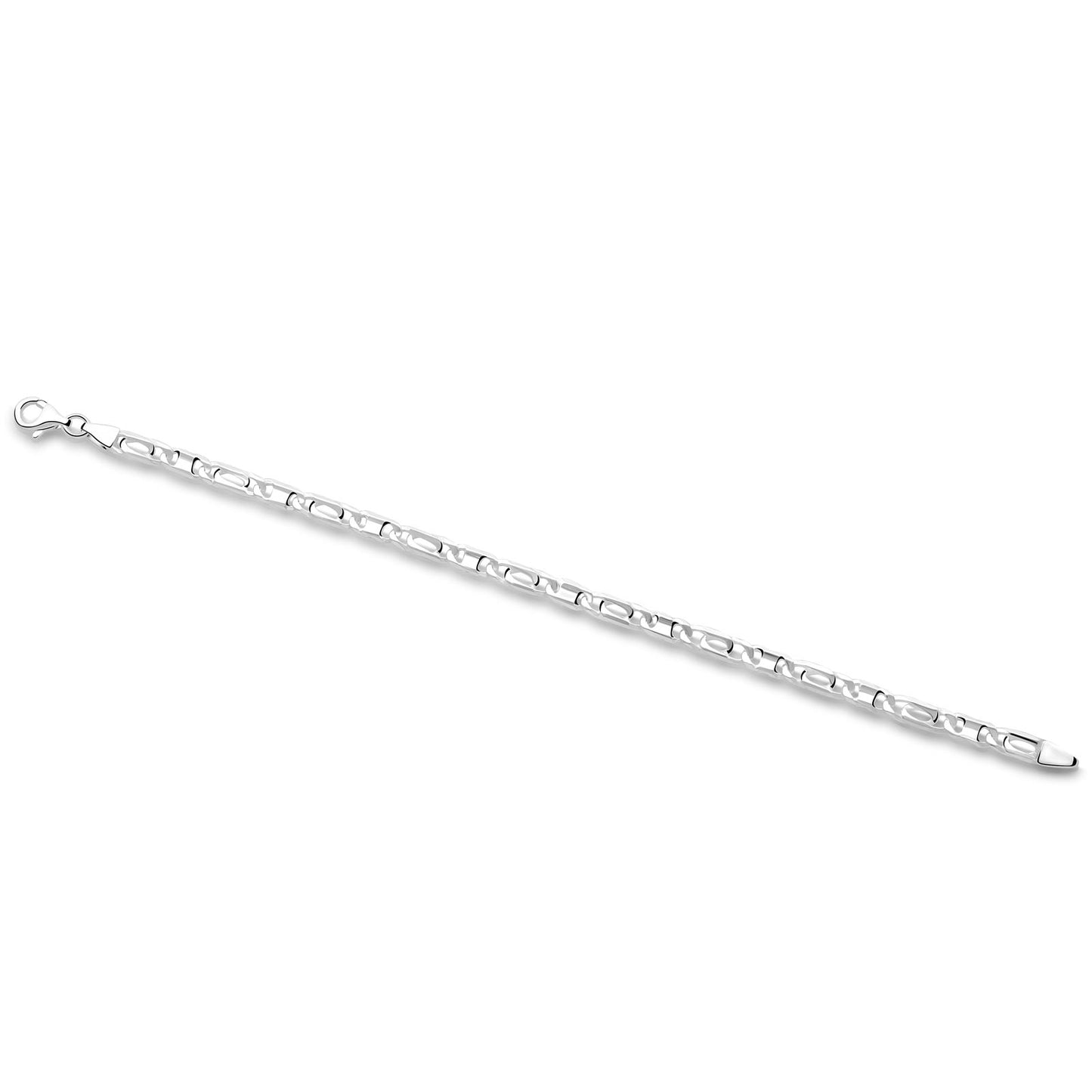 Griechisches Armband 4 mm 925er Sterling Silber Massiv