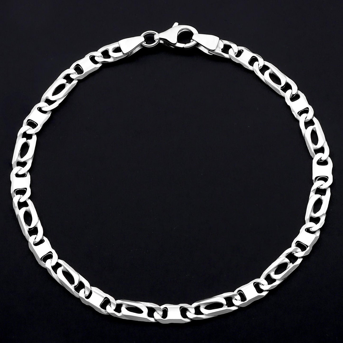 Griechisches Armband 4 mm 925er Sterling Silber Massiv