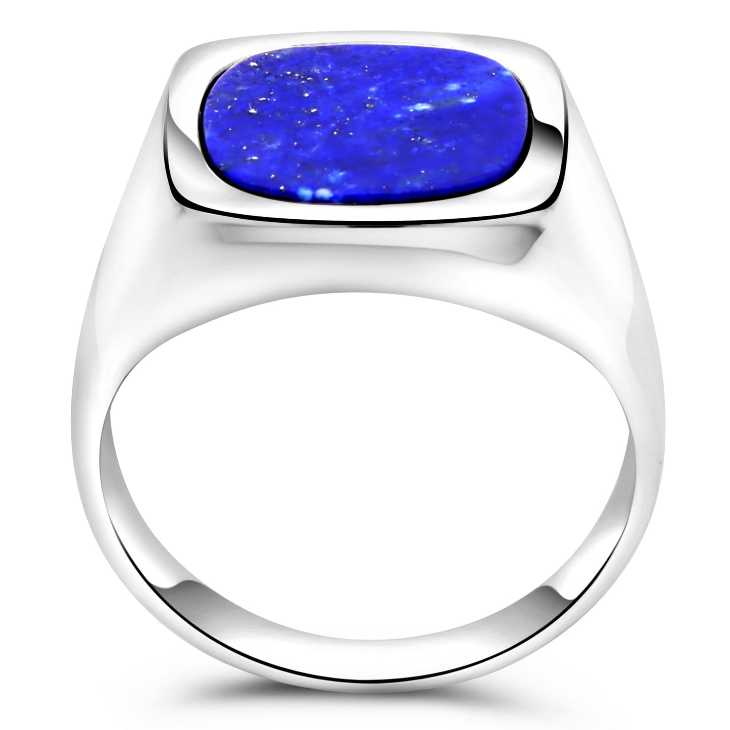 Siegelring Lapislazuli 925er Sterling Silber Massiv