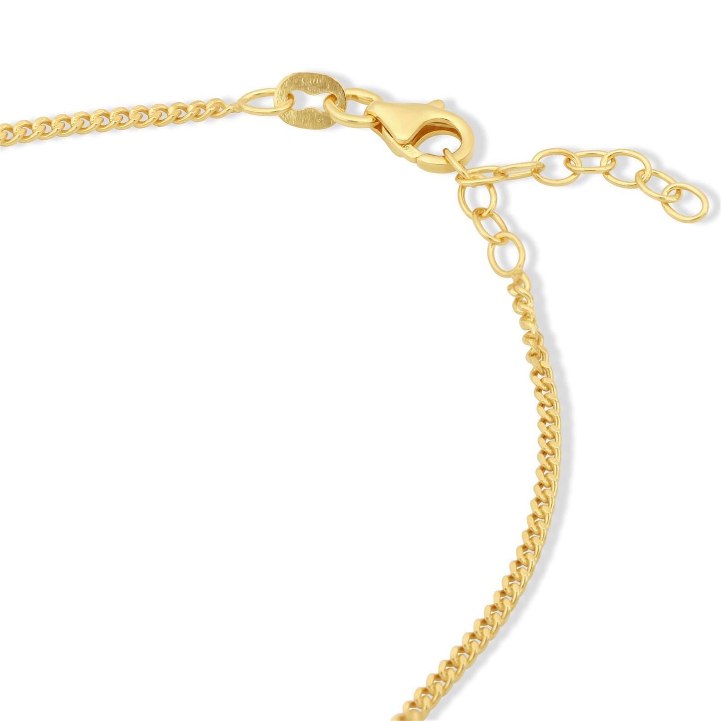 Tony Fein Panzerarmband 2 mm 14 Karat Vergoldet Massiv 925 Silber Poliert Damen 16-19,5 cm