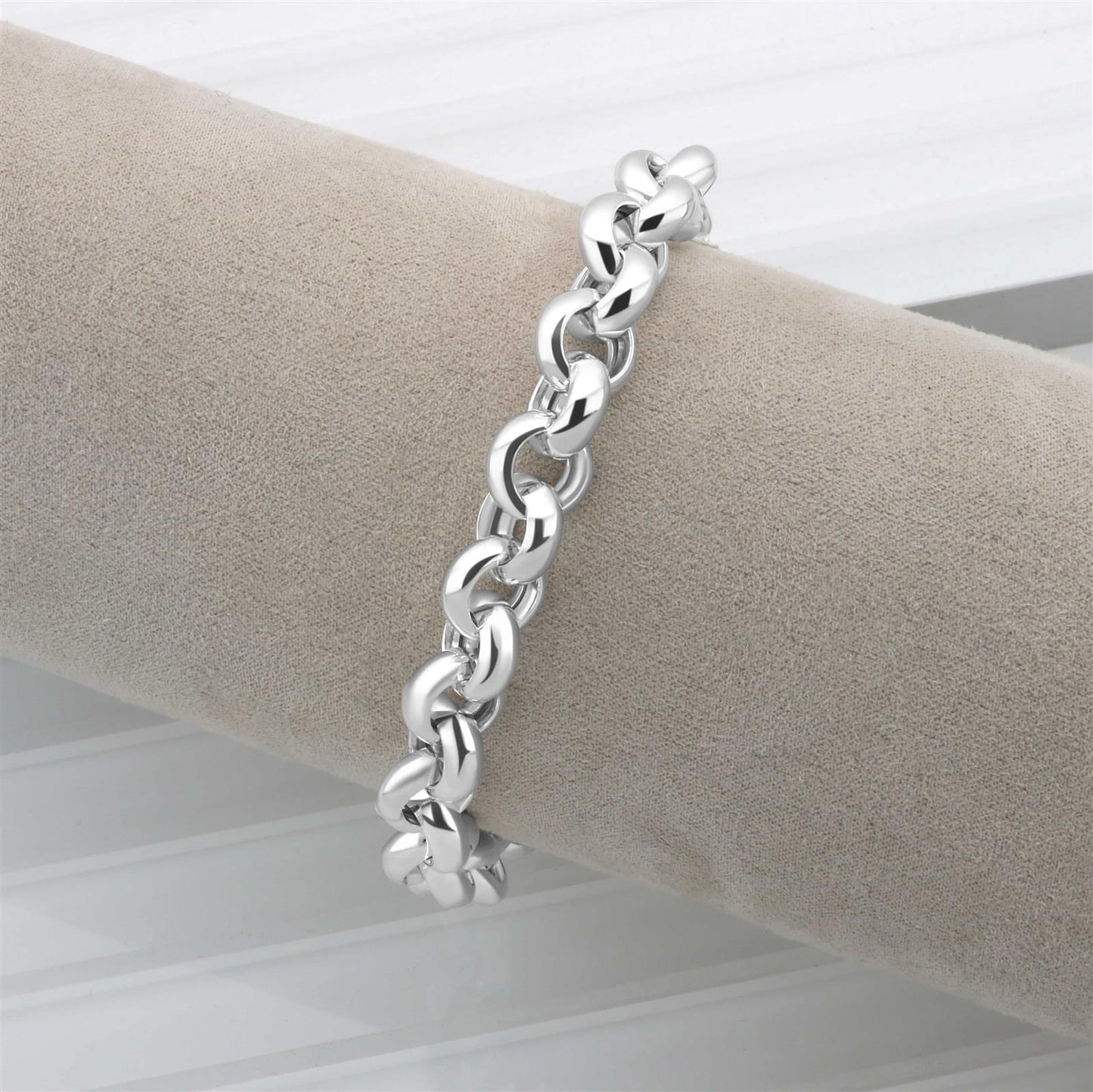 Erbsarmband 11 mm 925er Sterling Silber