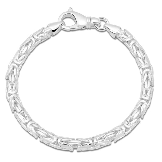 Königsarmband Rund 6 mm 925er Sterling Silber Massiv