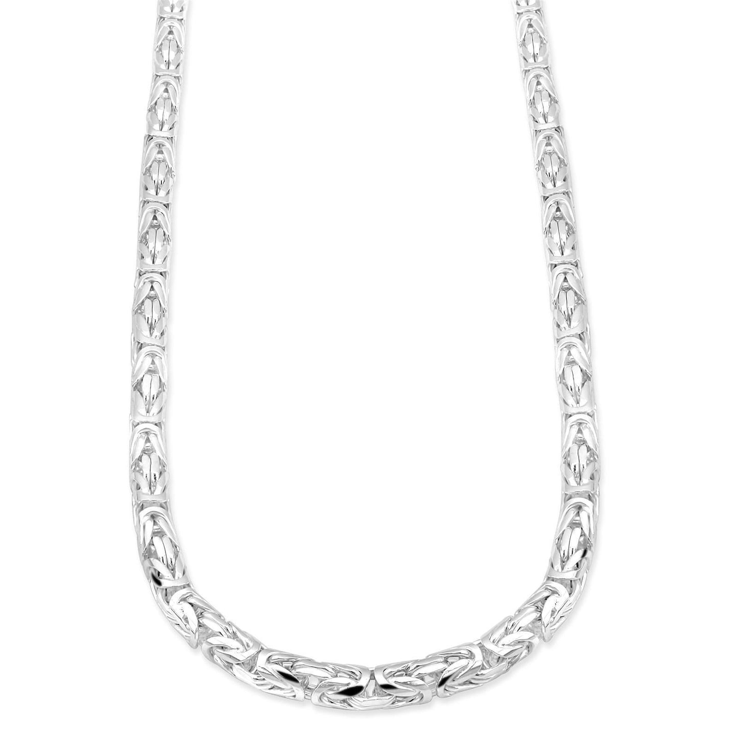 Königskette Rund 6 mm 925er Sterling Silber Massiv