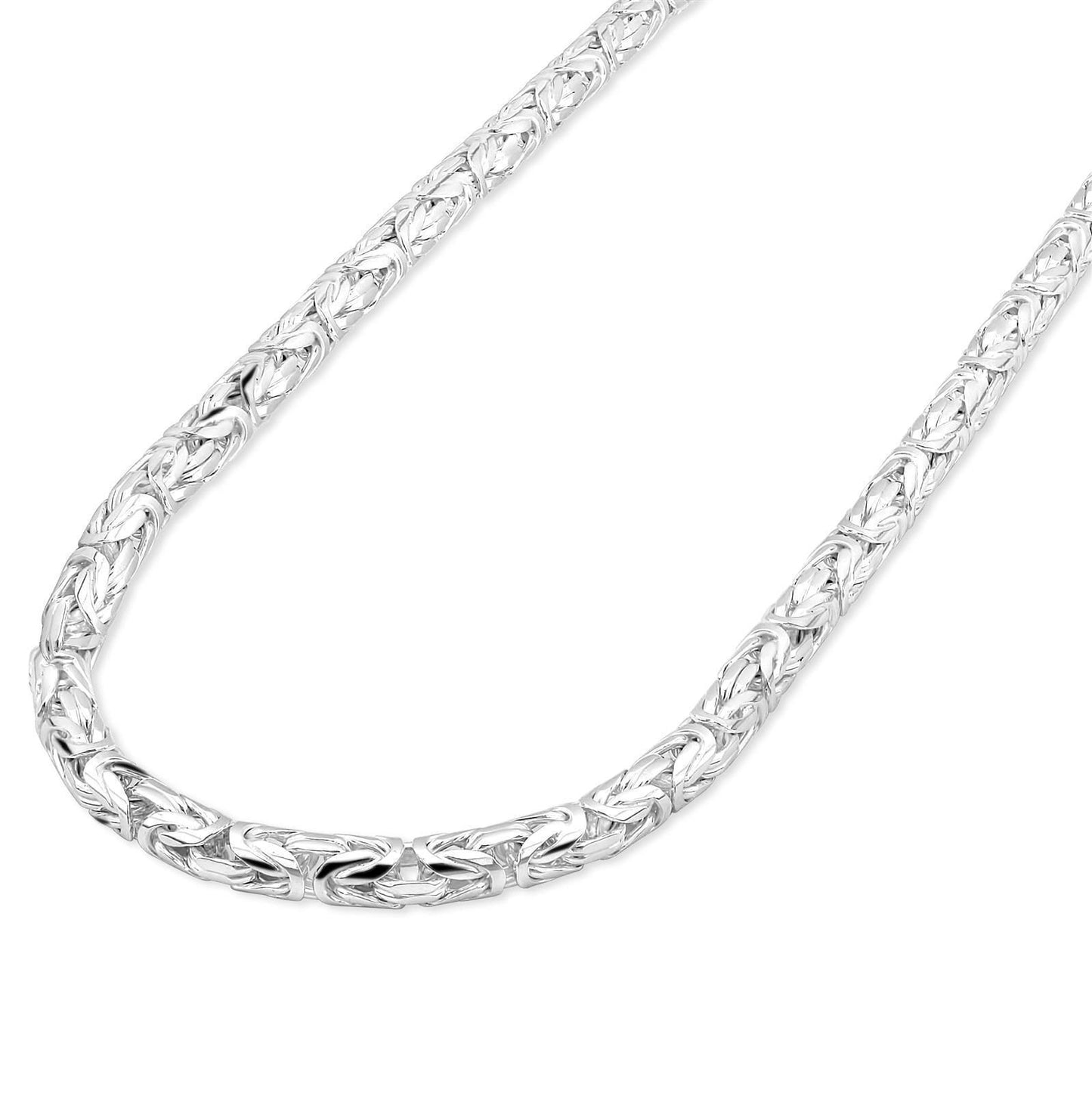 Königskette Rund 6 mm 925er Sterling Silber Massiv