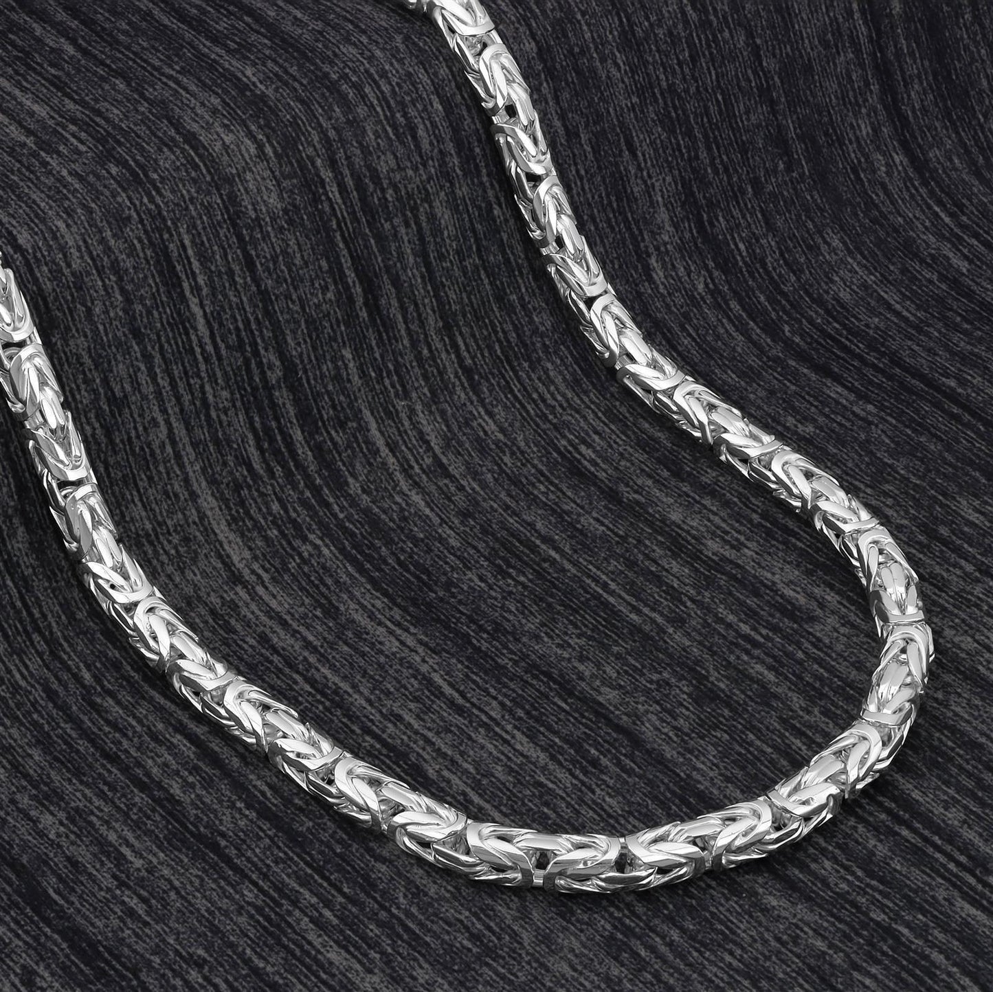 Königskette Rund 6 mm 925er Sterling Silber Massiv