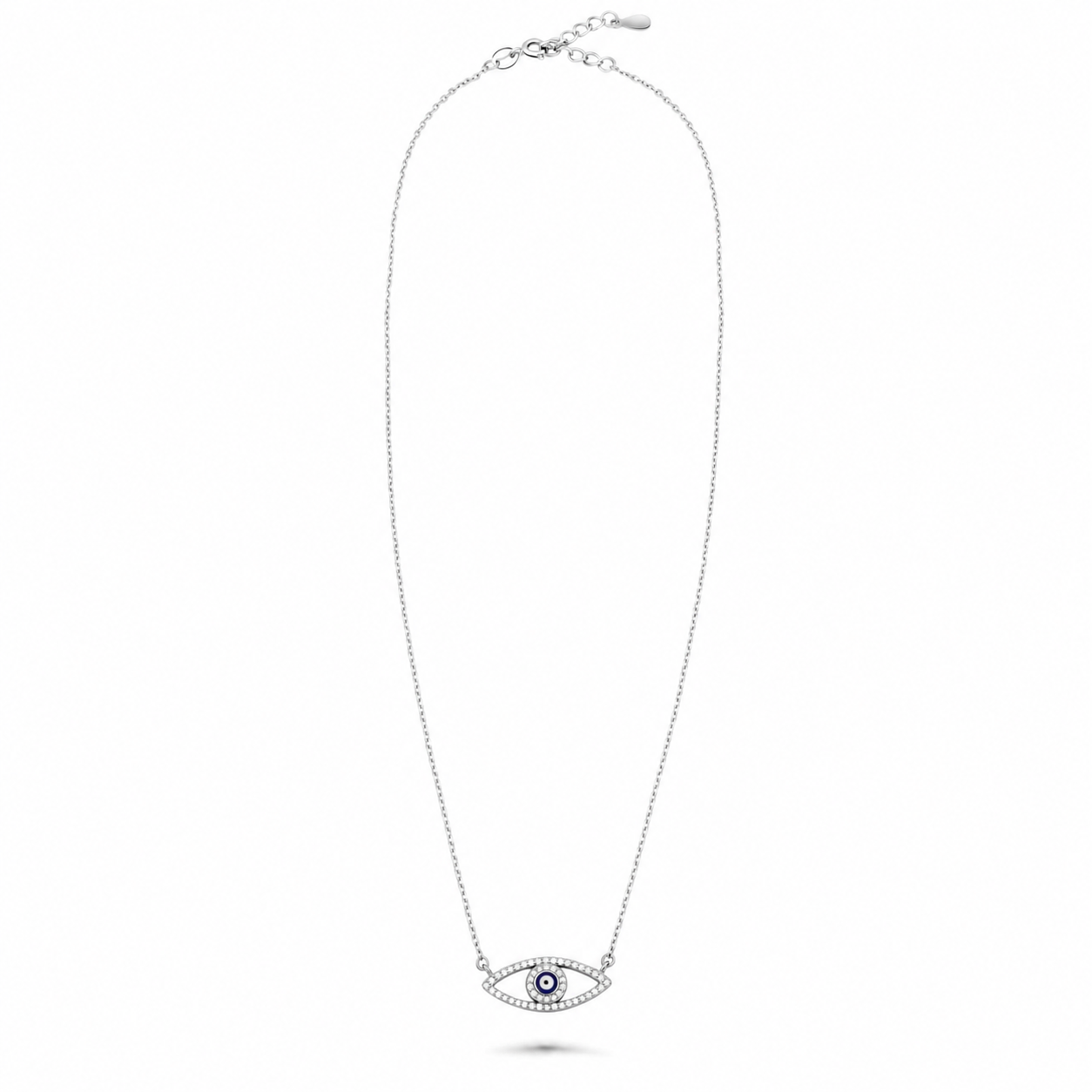 Blaue Auge Kette 925 Sterling Silber 42-45 cm