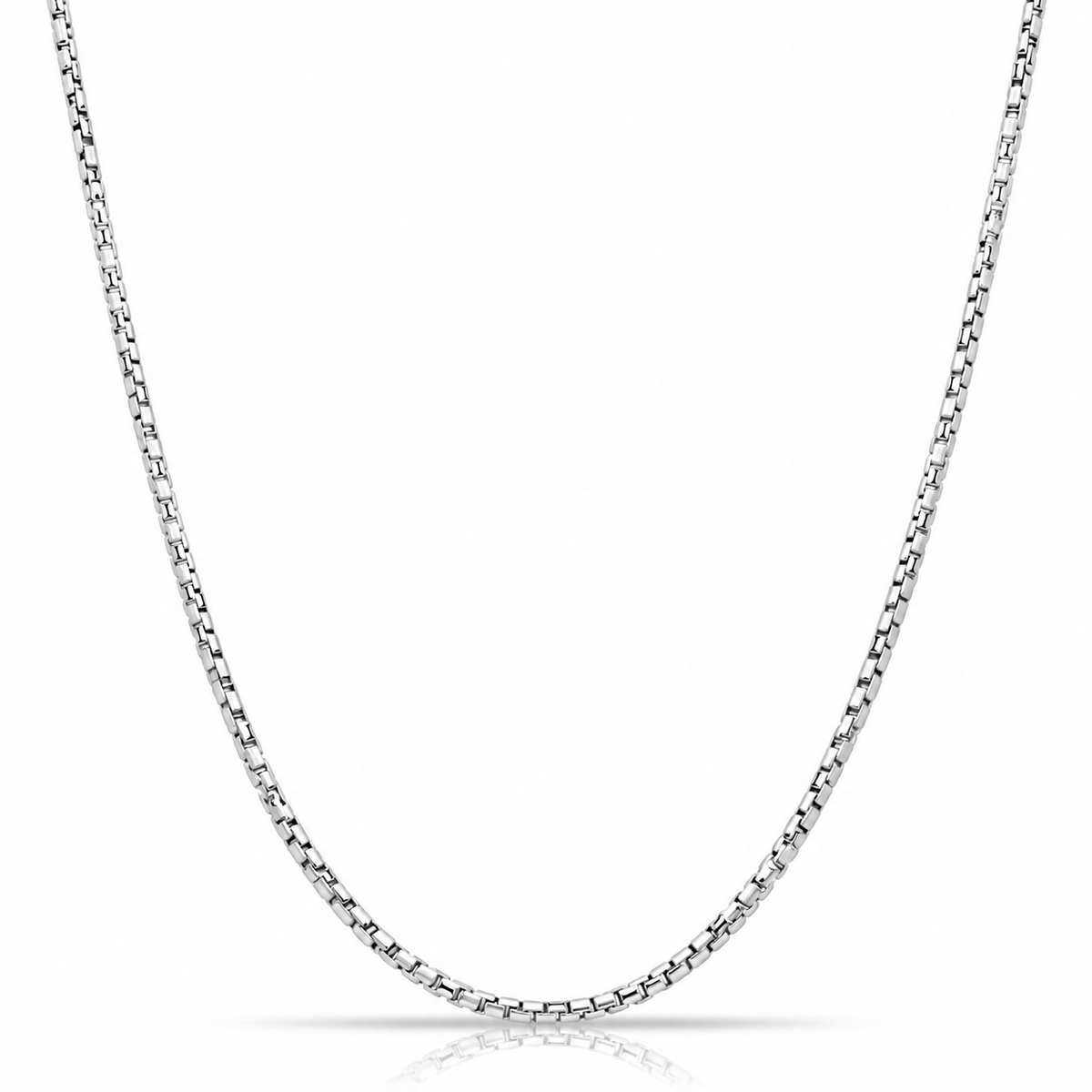Venezianerkette Rund 2 mm Rhodiniert 925er Sterling Silber