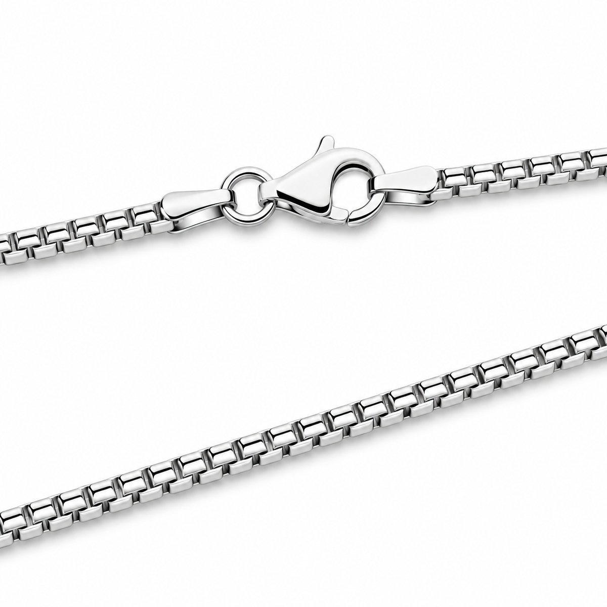 Venezianerkette Rund 2 mm Rhodiniert 925er Sterling Silber