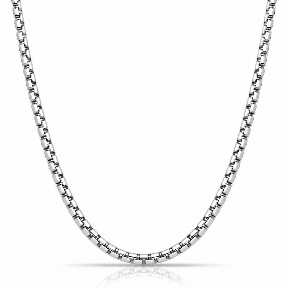 Venezianerkette Rund 3 mm Rhodiniert 925er Sterling Silber