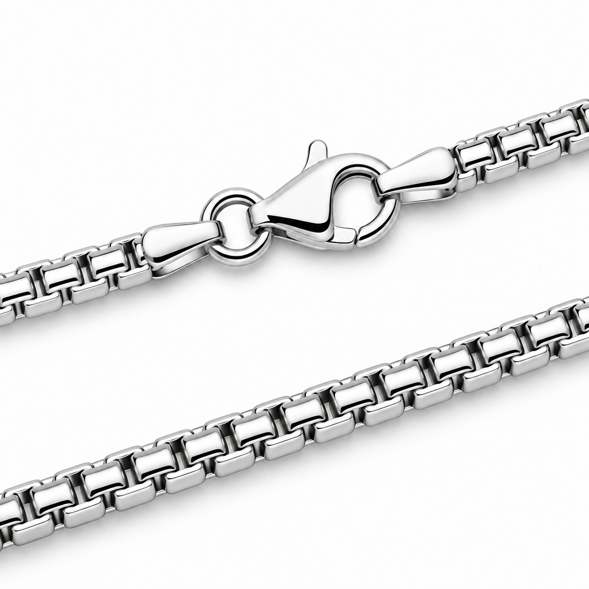 Venezianerkette Rund 3 mm Rhodiniert 925er Sterling Silber