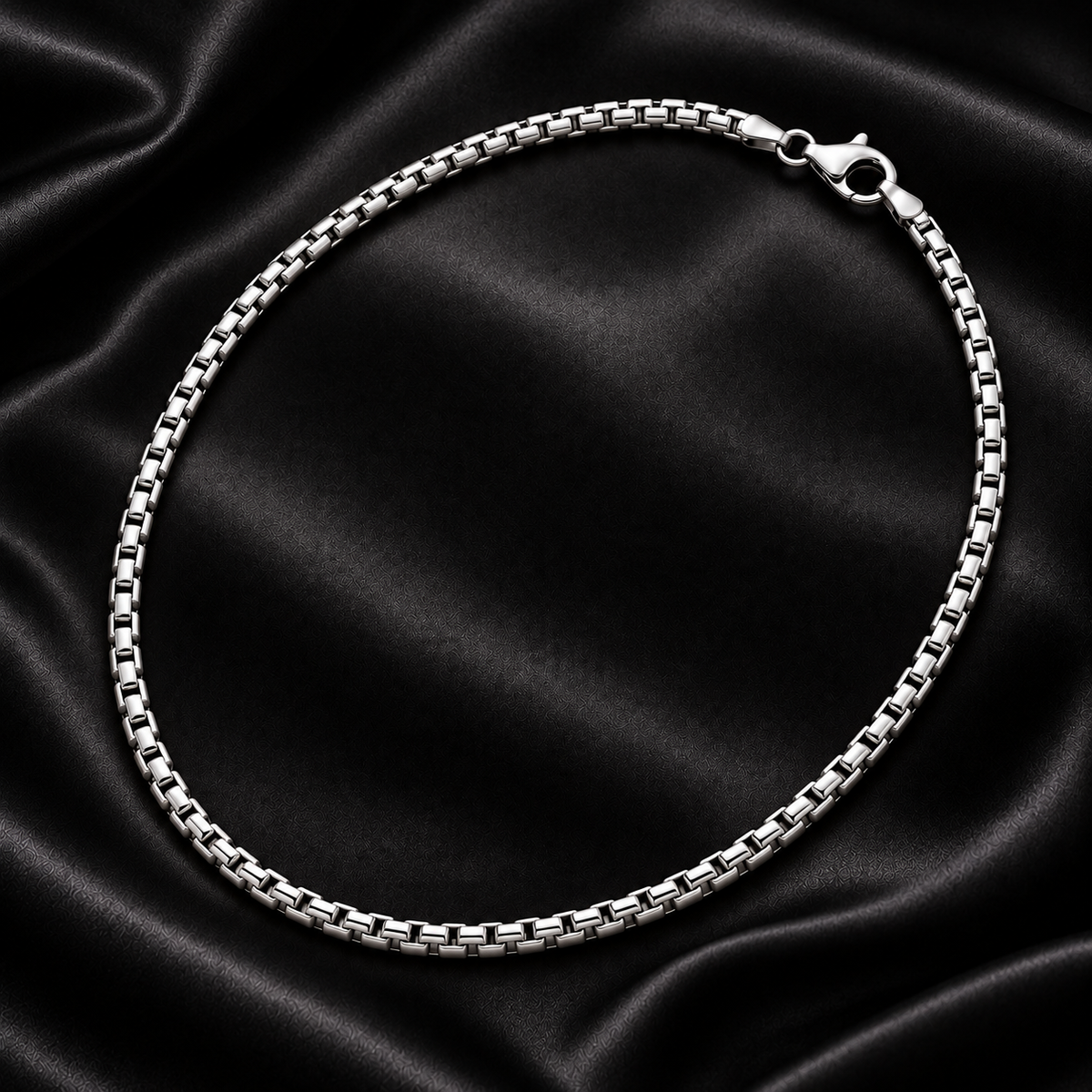 Venezianerkette Rund 3 mm Rhodiniert 925er Sterling Silber