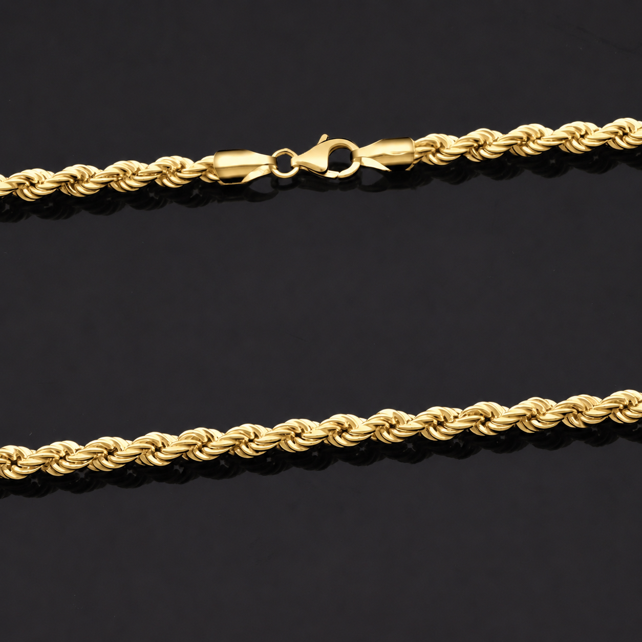 Kordelkette 5 mm 585er Vergoldet