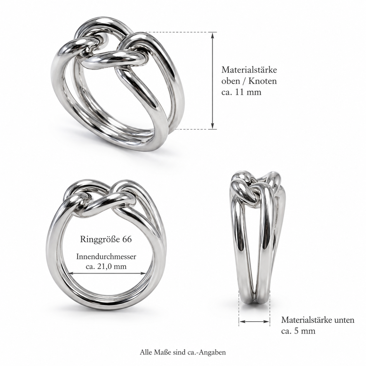 Schlichter Ring 925er Sterling Silber Massiv